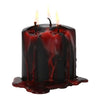 Bleeding Pillar Candle 3"x3" Black/Red