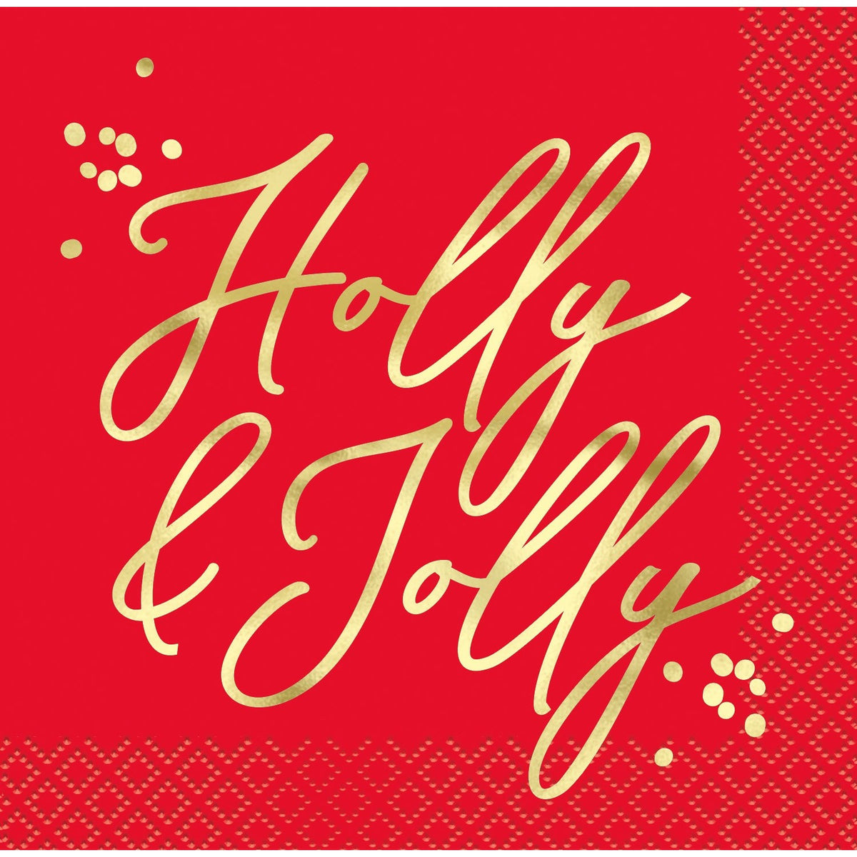 Blooming Holly Beverage Napkins, 16 Count