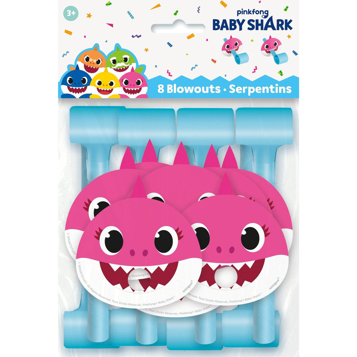 Baby Shark Blowouts, 8 Count