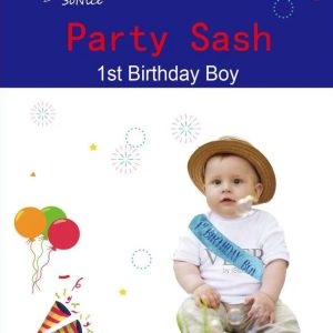 Blue First Birthday Sash