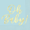 Blue "Oh Baby" Luncheon Napkins