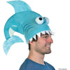 Blue & White Shark Fin Hat