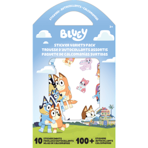 Bluey Sticker Variety Pack, 10 Sheets 100+ Stickers
