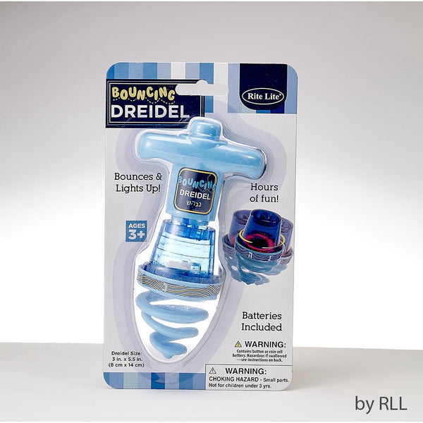 Bouncing Dreidel, Lights Up, Plastic, 5.5"