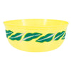Bowl - Plastic, Yellow, Tropical Leaves