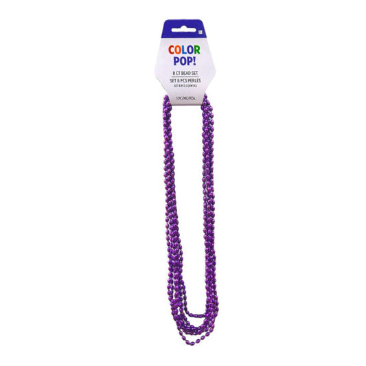 Purple 30" Oval Beads, 8 Count