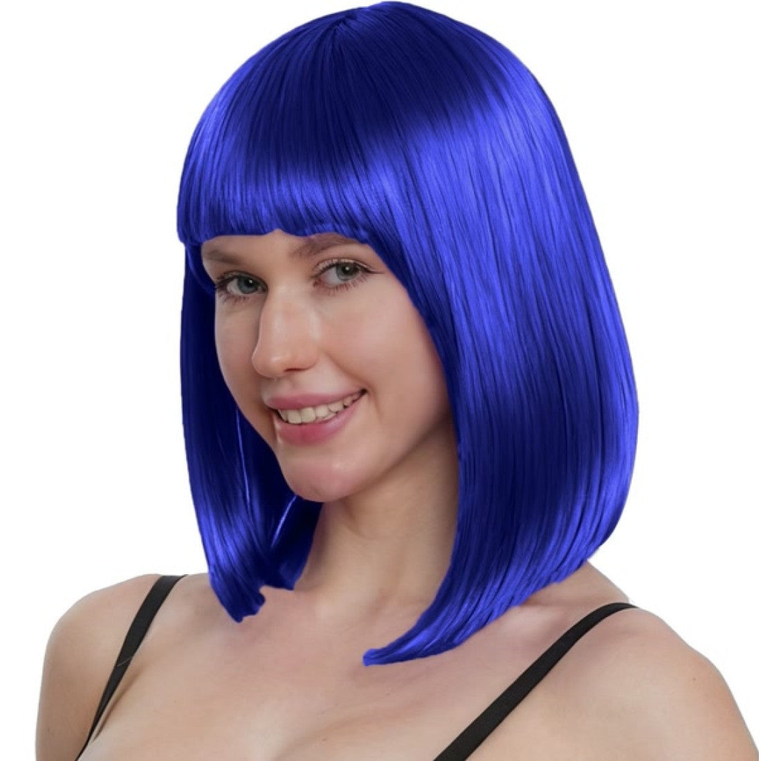 Long Blue Bob Wig