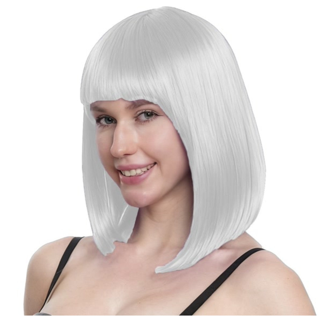 Long White Bob Wig