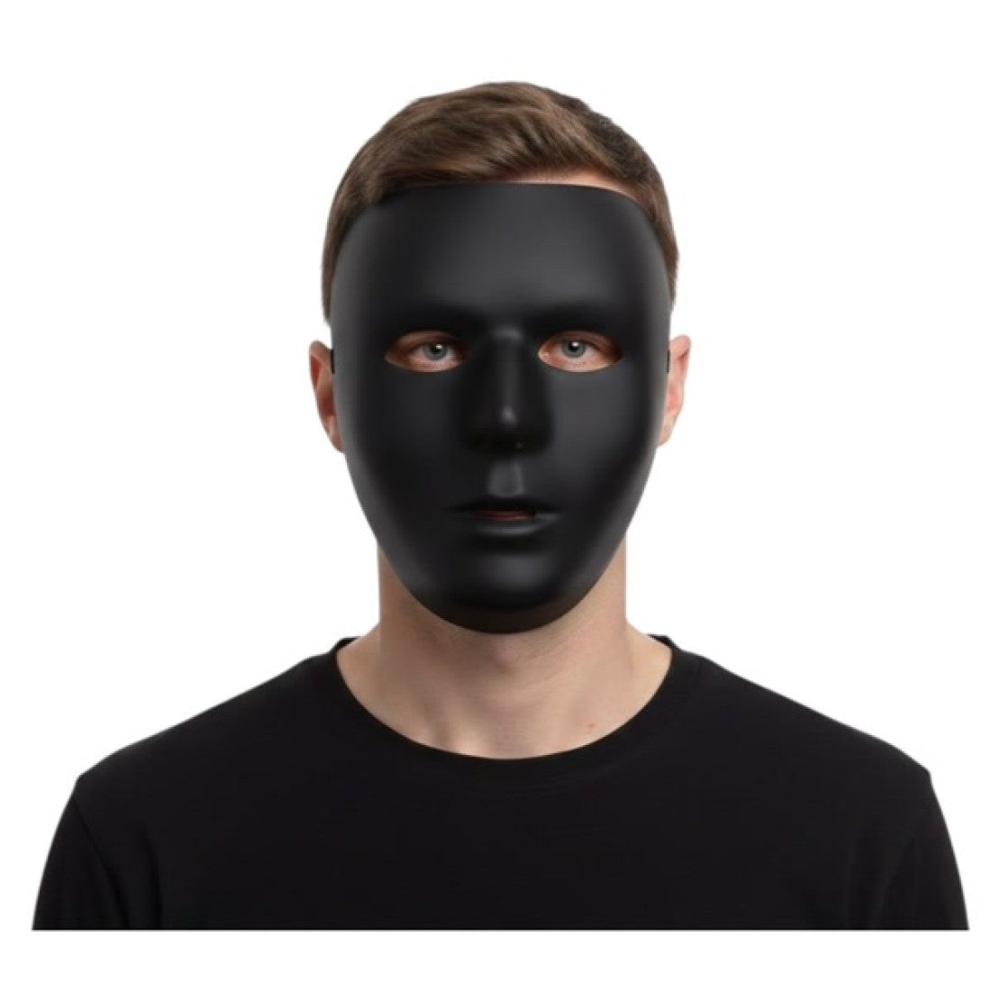 Black Plastic Face Mask