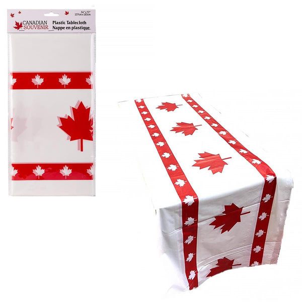 Canada Flag Plastic Tablecover 54"x 72"