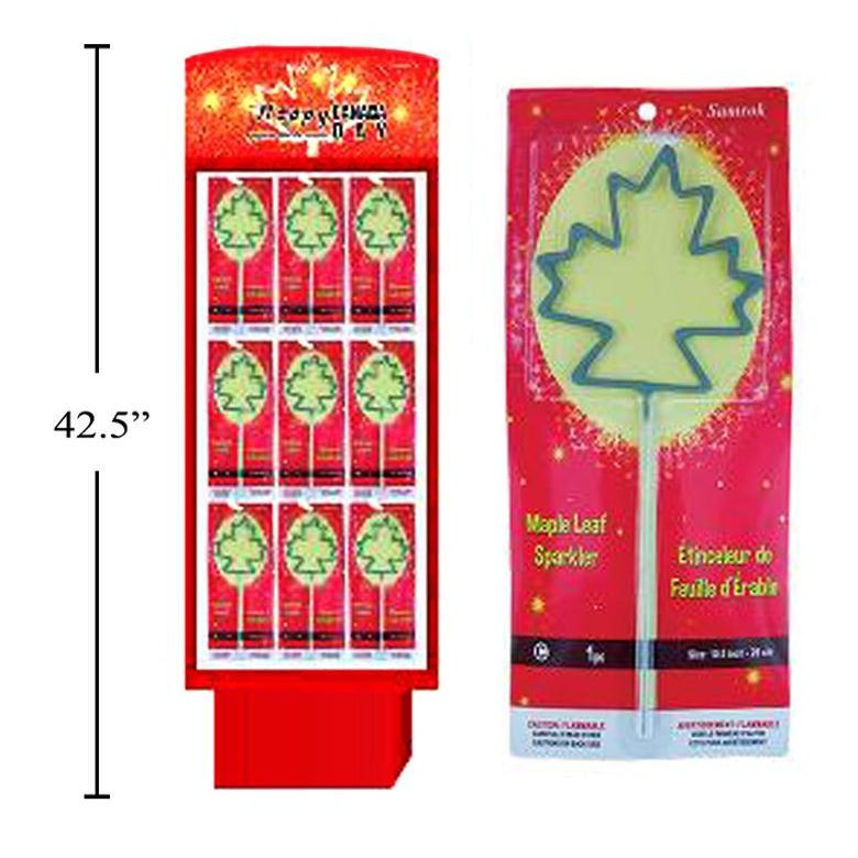 Canada Maple Leaf Sparkler, 10.5"