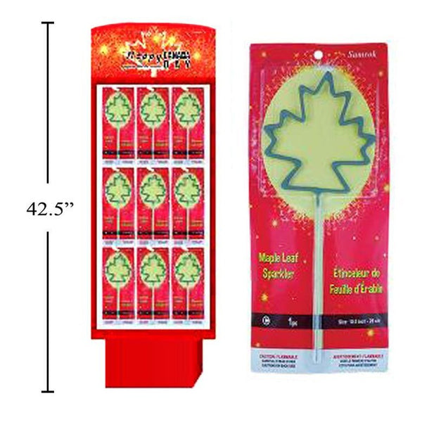 Canada Maple Leaf Sparkler, 10.5"