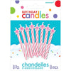 Candle - Birthday Stars Lt Pnk