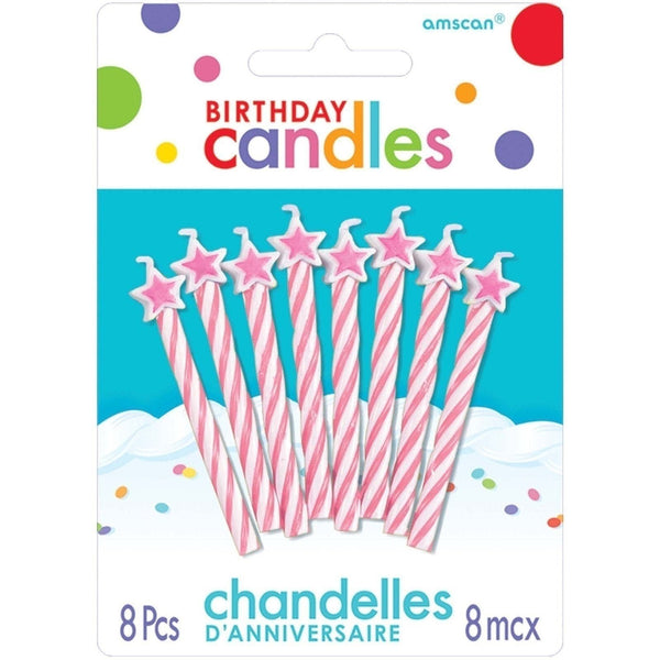 Candle - Birthday Stars Lt Pnk