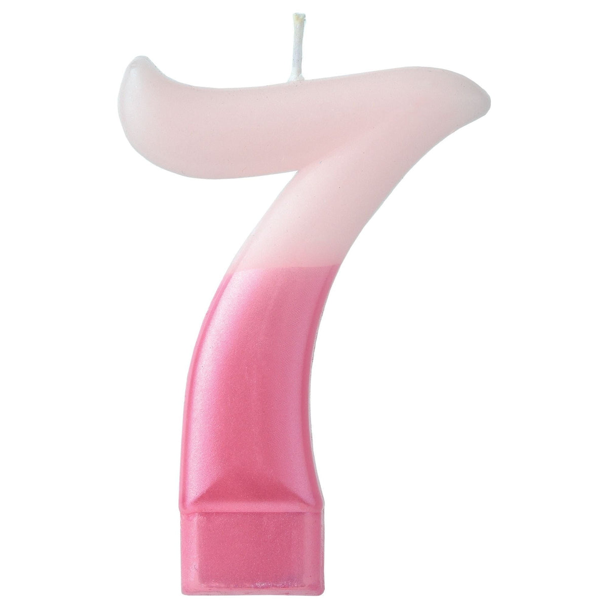 Candle - Numeral #7 Pink, 3 1/4"