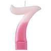 Candle - Numeral #7 Pink, 3 1/4"