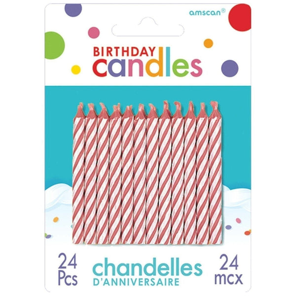Candle - Stripe Pink
