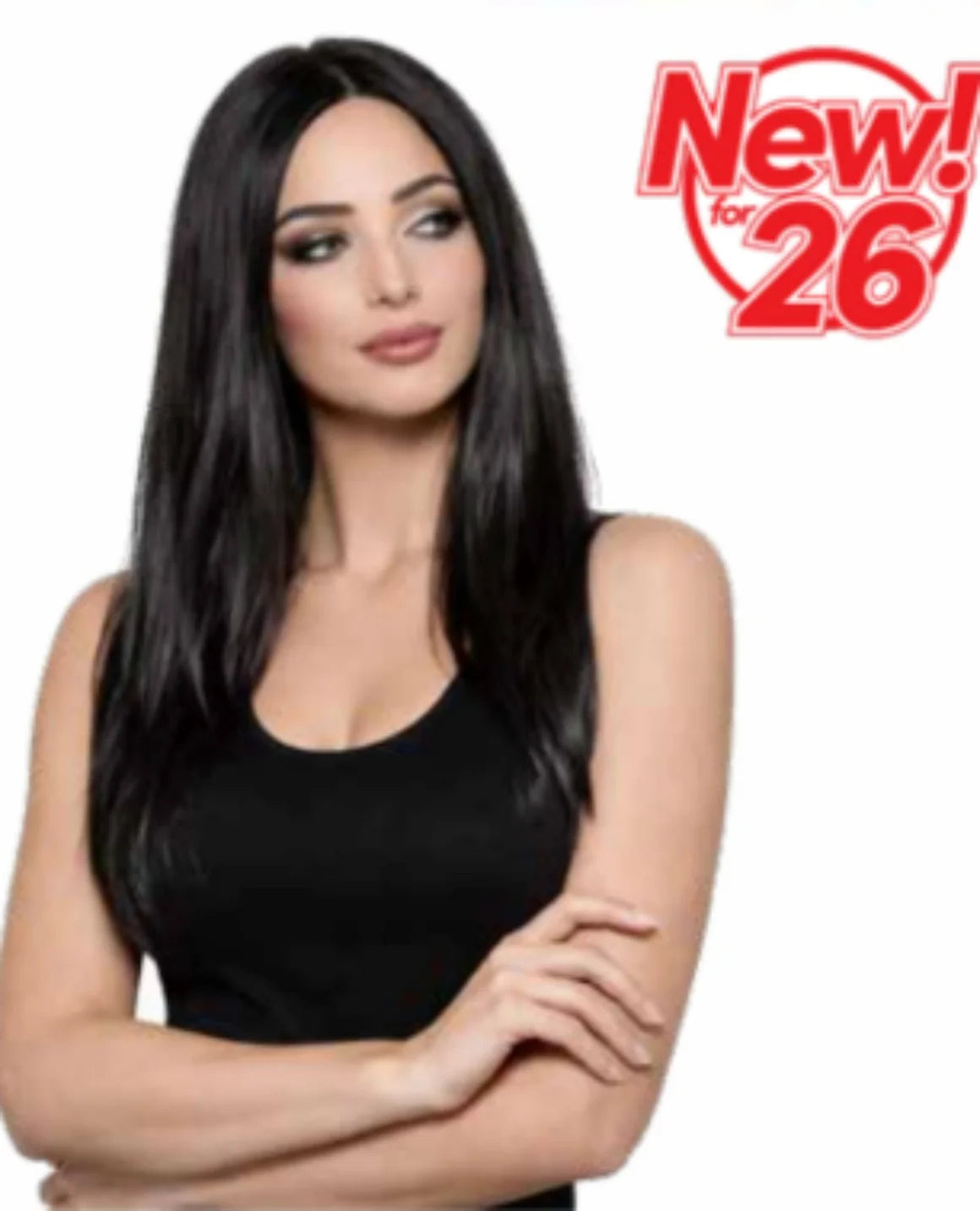 Mid Length Straight Black Adult Wig