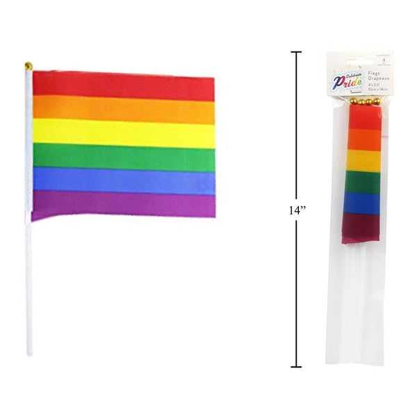 Celebrate Pride Nylon Flag with 9.5" Pole
