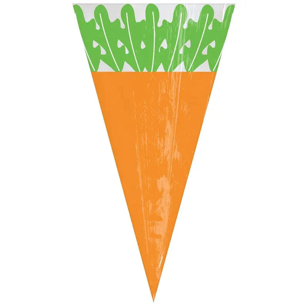 Cellophane Bags - Carrot Cone, 20 Count