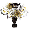 Centerpiece - Grad, Mini Foil Tinsel Burst, Black, Silver, Gold, 9"