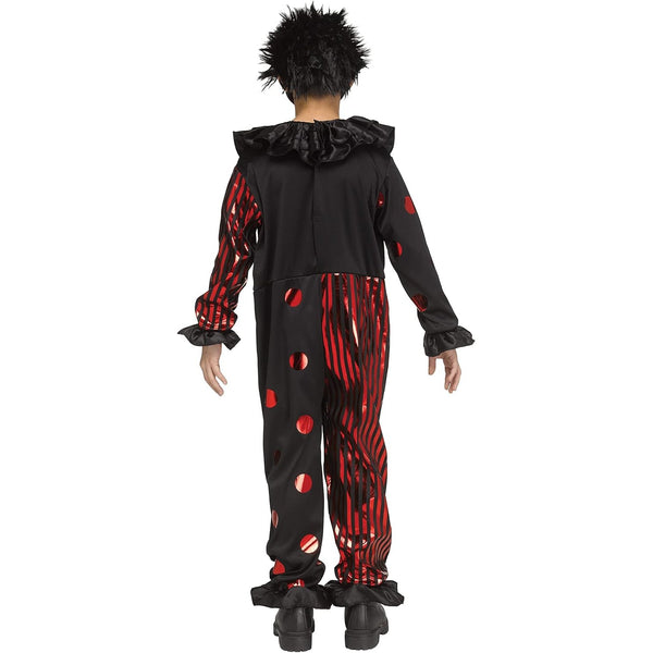 Child Scary Chrome Clown Halloween Costume