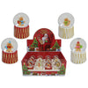 Christmas Gingerbread Water Globe with Resin Embossed Base. 4 Assorted, 1 Per