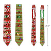 Christmas Knitted Ugly Sweater Necktie with Ornament and Bells. 2 Assorted, 1 per