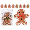 Christmas Paper Gingerbread Banner with Ribbon