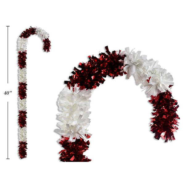 Christmas Tinsel Jumbo Candy Cane