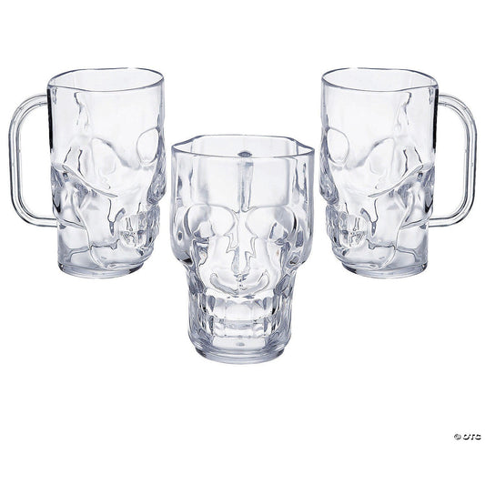 Clear Skull Plastic Mugs