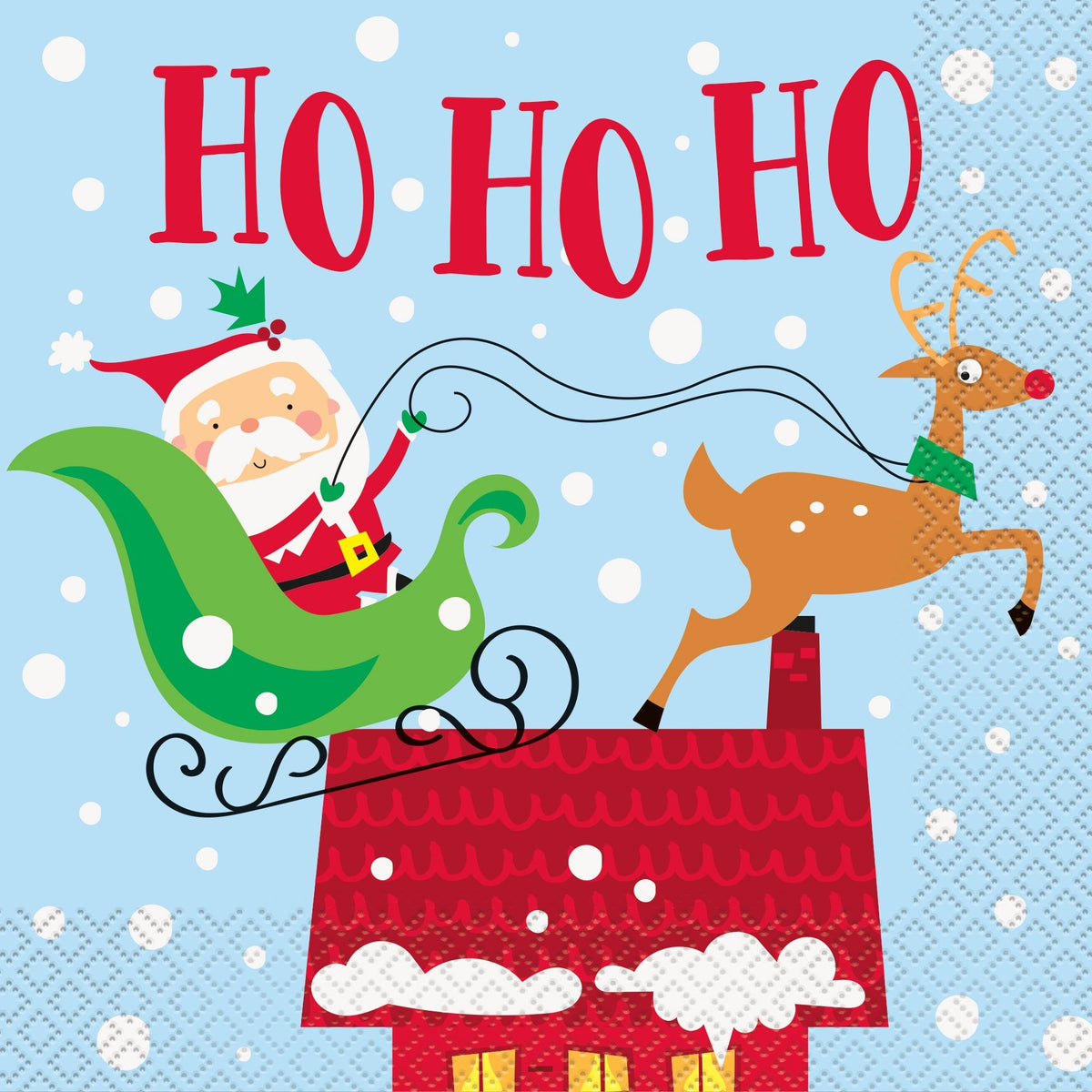Colorful Santa 7" Lunch Napkins, 16 Count