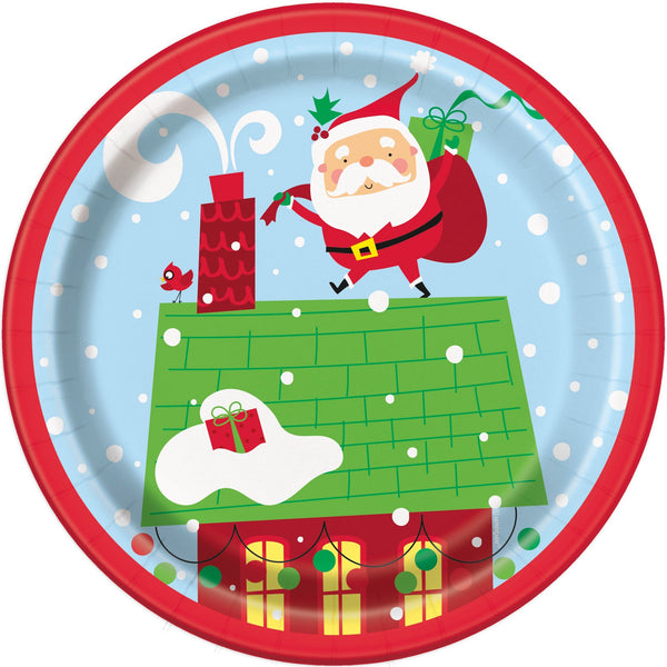 Colorful Santa 9", 8 Count