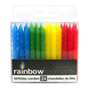 Colourful Birthday Spiral Candles, Set of 24