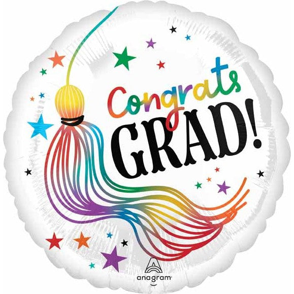 Colourful Congrats Grad 18" Foil Balloon