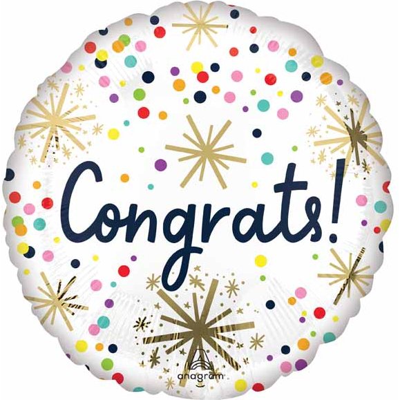 Confetti Congrats 18" Foil Balloon