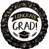 Congrats Grad 18" Foil Balloon with Caps and Scrolls