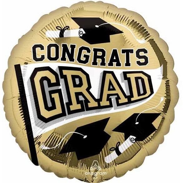 Congrats Grad 18" Gold Balloon