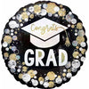 Congrats Grad Circles & Dots 18" Foil Balloon