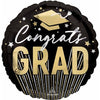 Congrats Grad Gold & Black 18" Foil Balloon