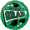 Congrats Grad School Spirit 18" Green Foil Balloon