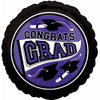 Congrats Grad School Spirit 18" Purple Foil Balloon