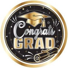 Congratulations Grad 9" Dinner Plates, 8 Count