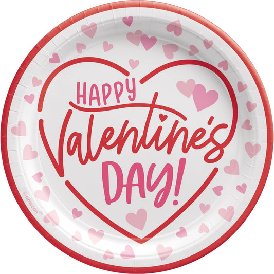 Cross My Heart Valentine’s Day 9” Paper Plates