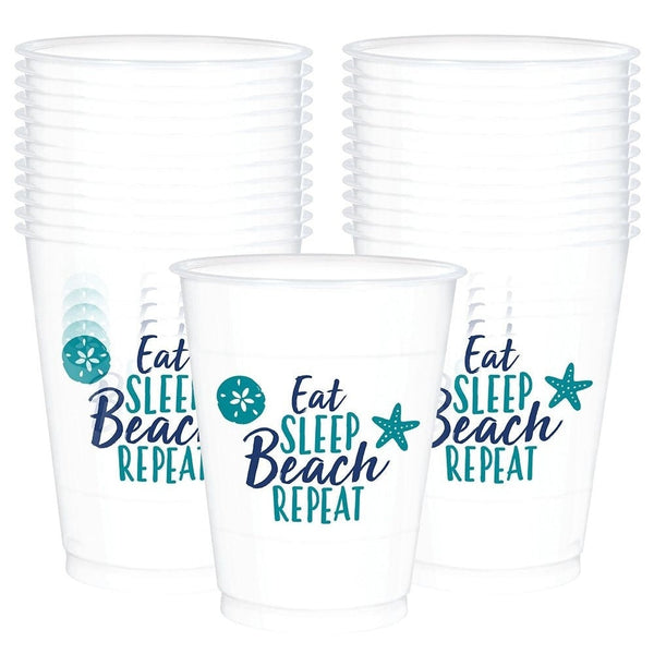 Cup - Pl Beach 16Oz 25 Count