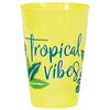Cup - Plastic, Tropical Leaves, 16oz., 6 Count