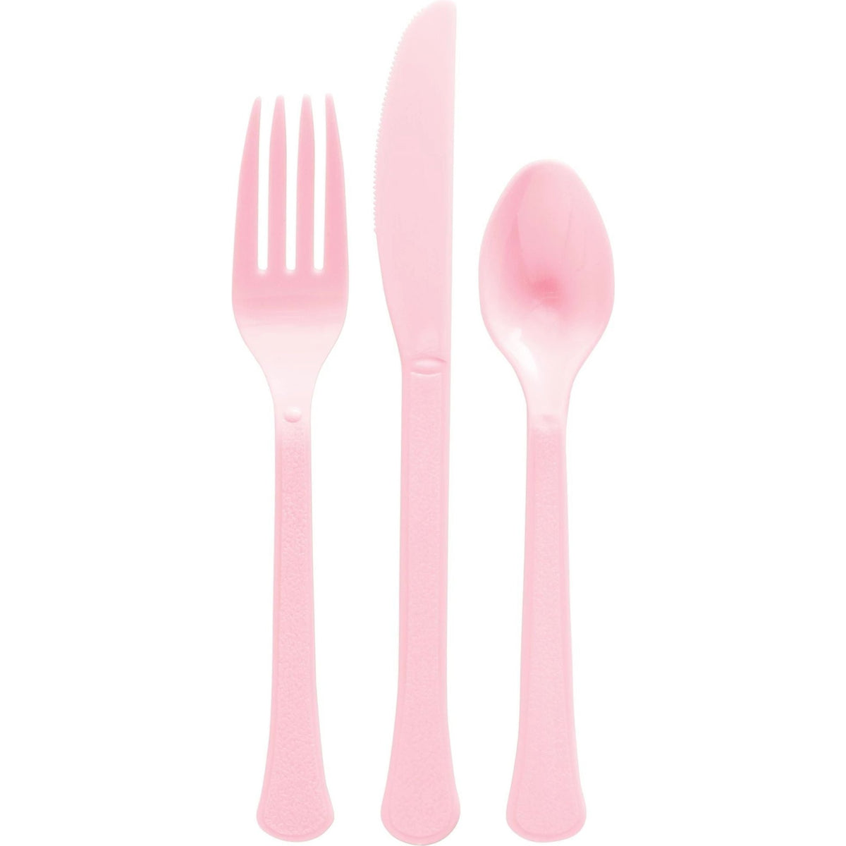 Cutlery Assortment - New Pink, Reusable Plastic, 24 Count