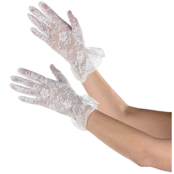 Dark Creepy Doll Lace Gloves