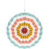 Decoration - Paper Fans, Poolside Summer, Assorted Colors, 5 Count