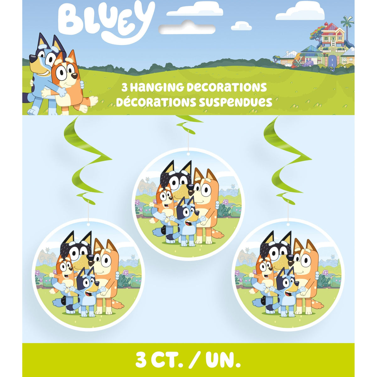Decorations - Hanging, Spiral, Bluey